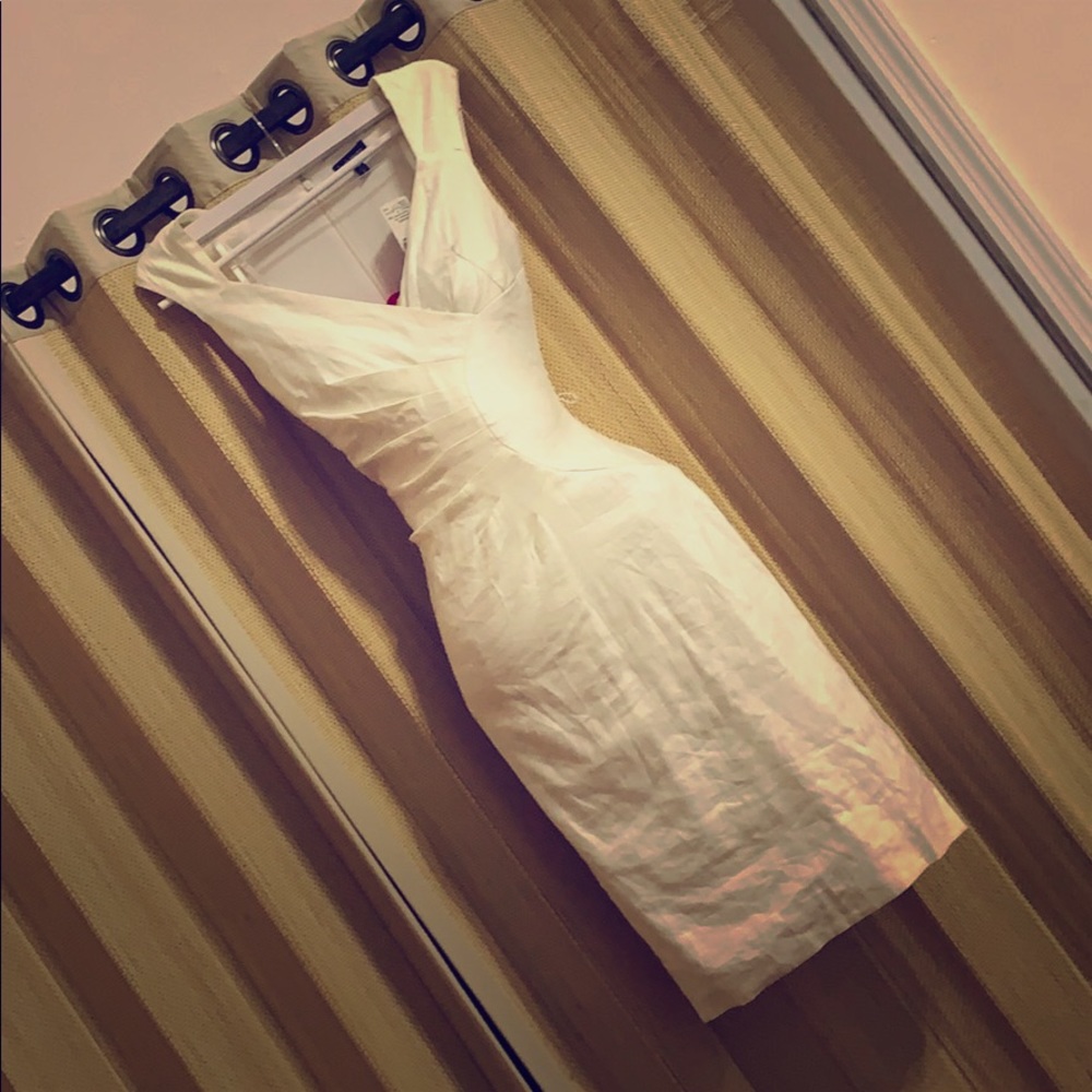 Cream formal midi dress (made in Canada )